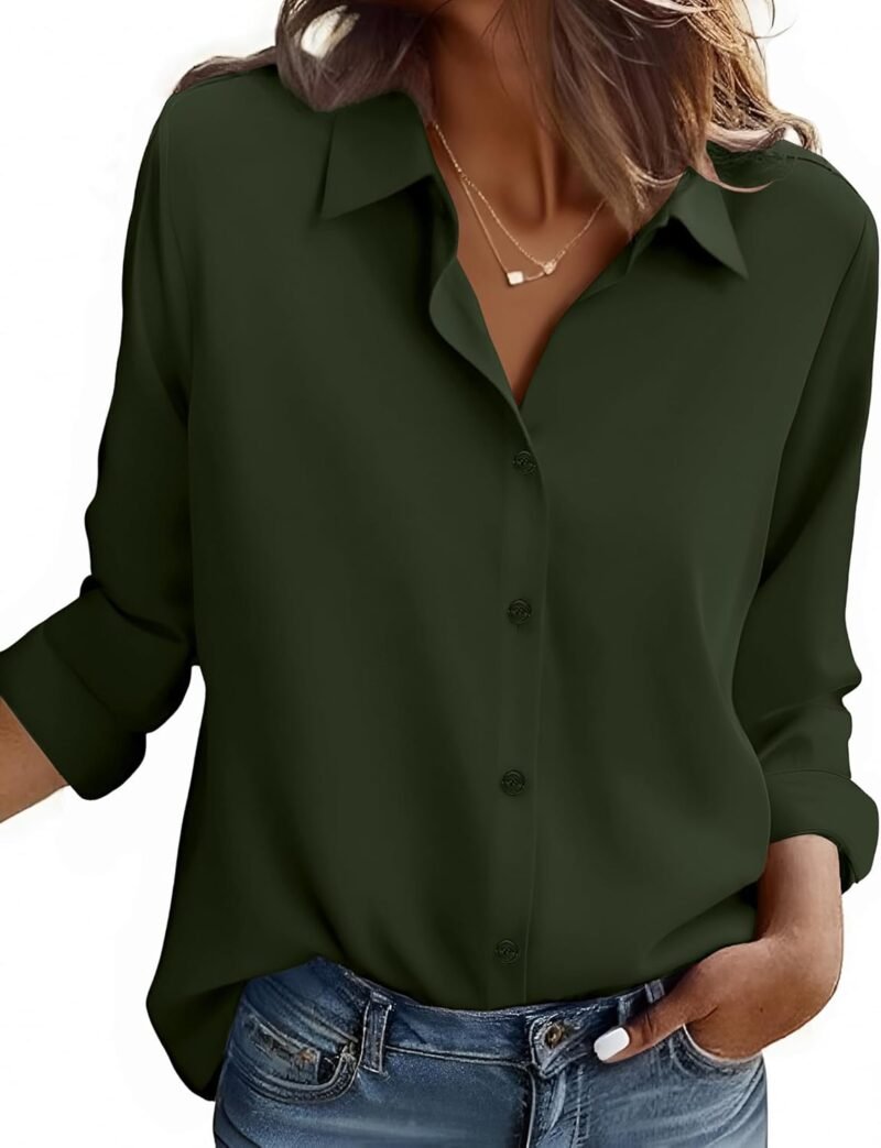 Floral Print Long-Sleeve Top — Business Casual Commuter Style | Sizes S-XXL Available | Refined & Versatile