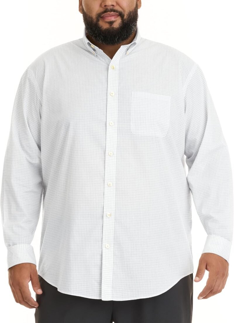 mens Wrinkle Free Poplin Long Sleeve Shirt