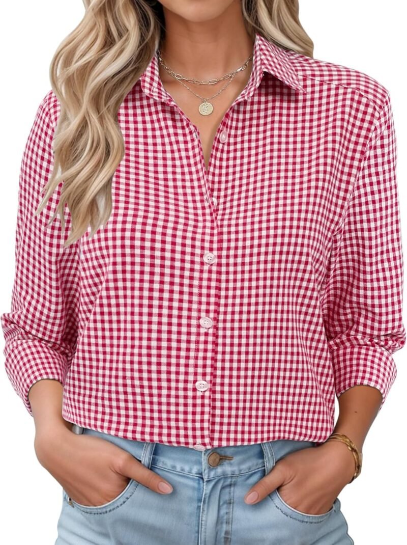 Relaxed-Fit Cotton Long-Sleeve Shirt — Collared Design | Versatile Casual Fit | Comfortable Daily Wear