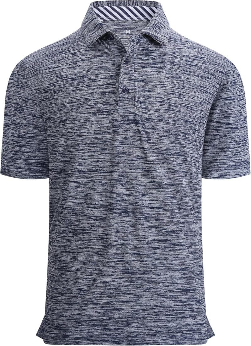Mens Golf Shirt Moisture Wicking Quick-Dry Short Sleeve Casual Polo Shirts for Men